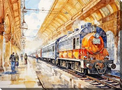 Картина маслом Вокзал №11