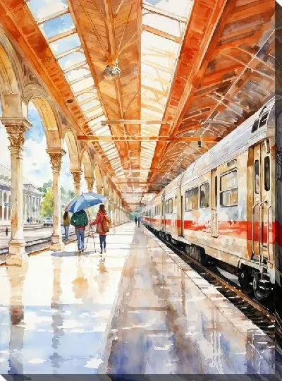 Картина маслом Вокзал №13