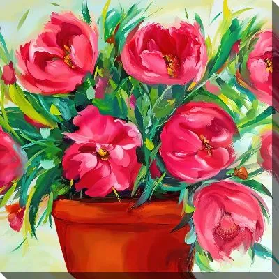 Картина маслом Тюльпаны №300