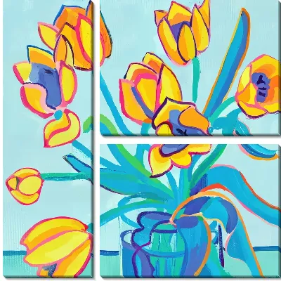 Модульная картина Тюльпаны №301