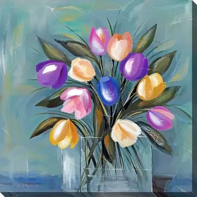 Картина маслом Тюльпаны №307