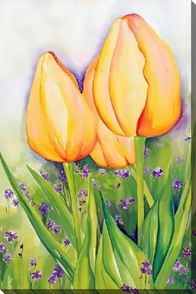 Картина маслом Тюльпаны №312
