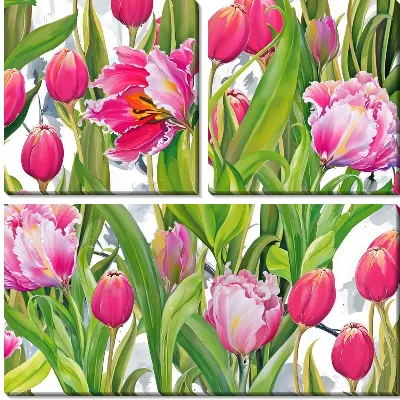 Модульная картина Тюльпаны №314