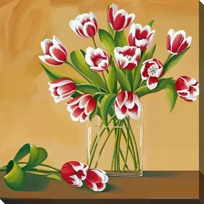 Картина маслом Тюльпаны №321