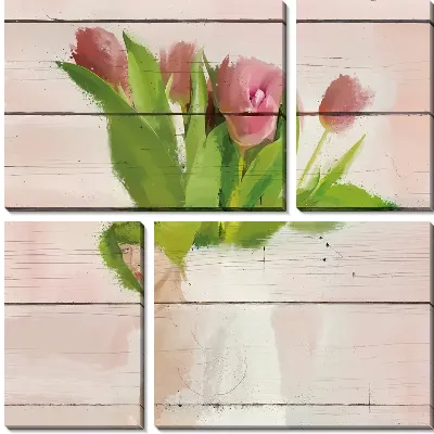 Модульная картина Тюльпаны №322