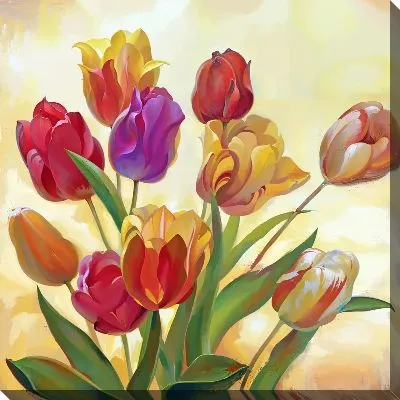 Картина маслом Тюльпаны №323