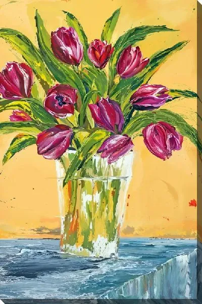 Картина маслом Тюльпаны №327
