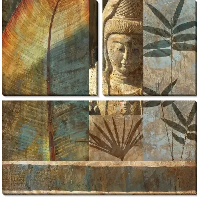 Модульная картина Листья тропиков №2