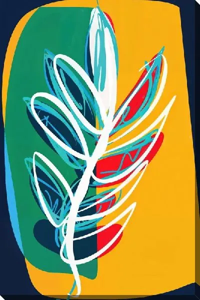 Картина маслом Листья тропиков №4