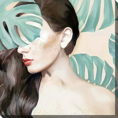 Картина маслом Листья тропиков №45