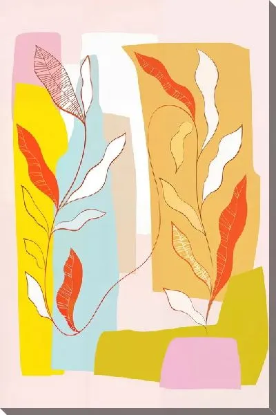 Картина маслом Листья тропиков №46