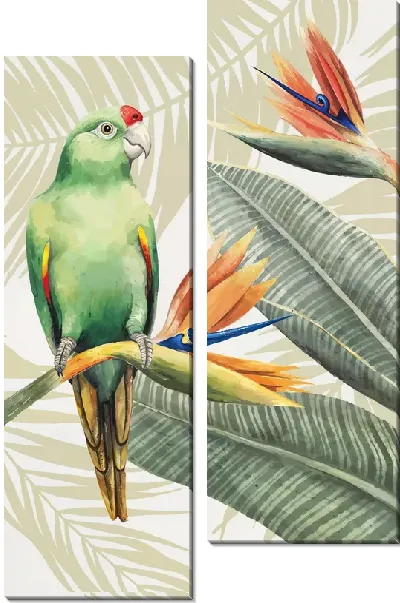 Модульная картина Листья тропические №101