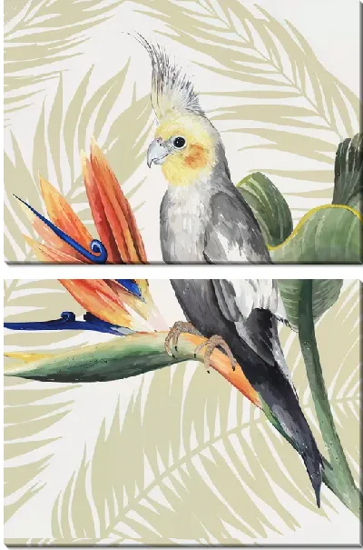 Модульная картина Листья тропические №102