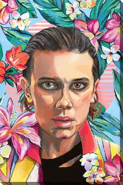 Картина маслом Арт мужчина и цветы