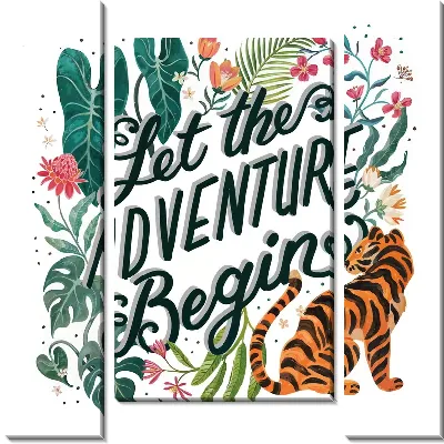 Модульная картина Листья тропические №104