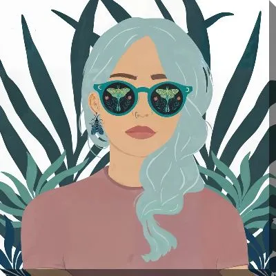 Картина маслом Листья тропические №105