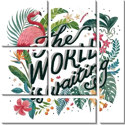 Модульная картина Листья тропические №106