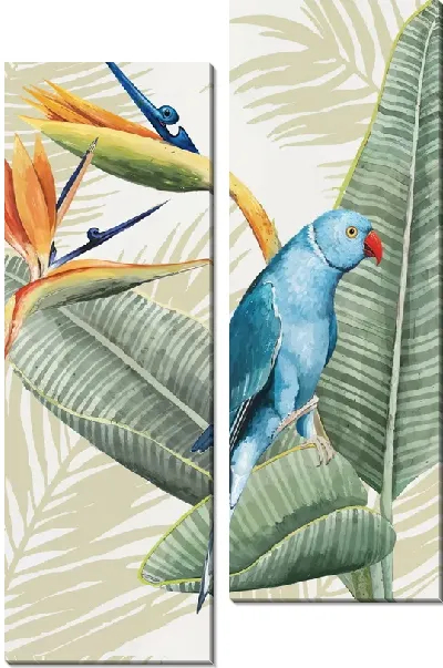 Модульная картина Листья тропические №109