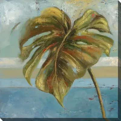 Картина маслом Листья тропические №111