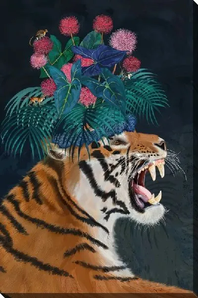 Постер Тигр с цветами №65