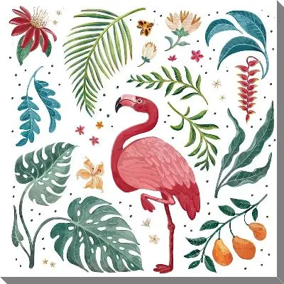 Картина маслом Листья тропические №113