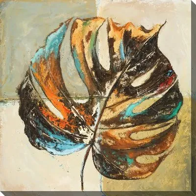 Картина маслом Листья тропические №119