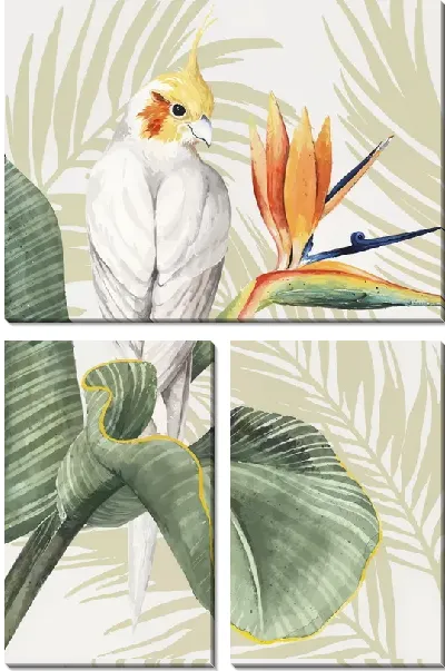 Модульная картина Листья тропические №121