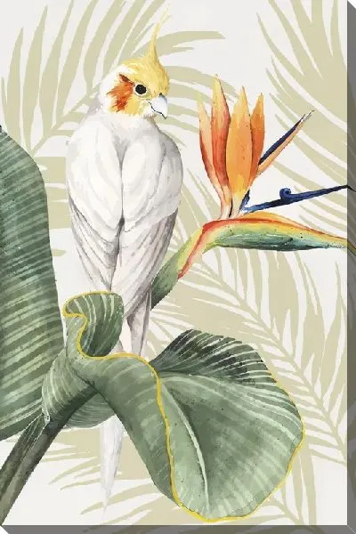 Картина маслом Листья тропические №121