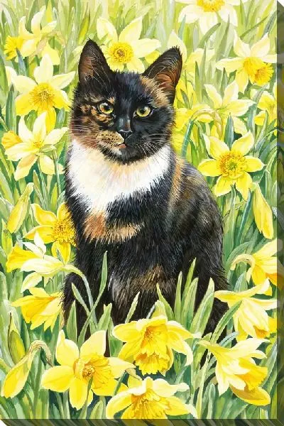 Картина маслом Нарцисс №59