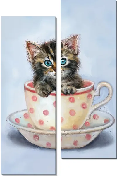 Модульная картина Кошачья жизнь №3