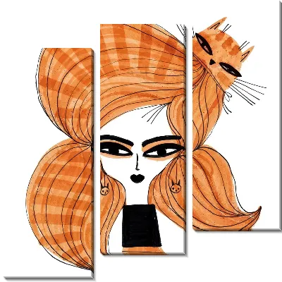 Модульная картина Кошачья жизнь №5