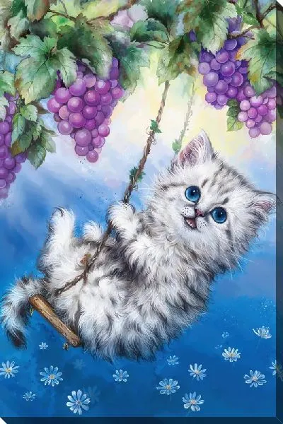 Картина маслом Кошачья жизнь №7