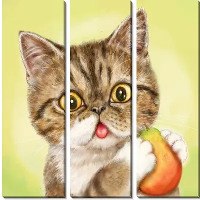 Модульная картина Кошачья жизнь №17