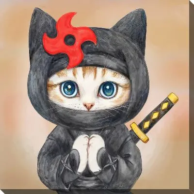 Картина маслом Кошачья жизнь №18