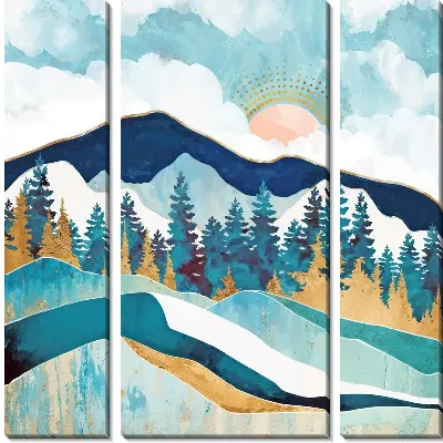 Модульная картина Золото гор №4