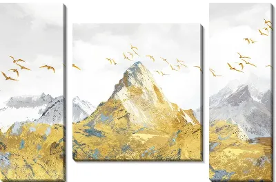 Модульная картина Золото гор №5