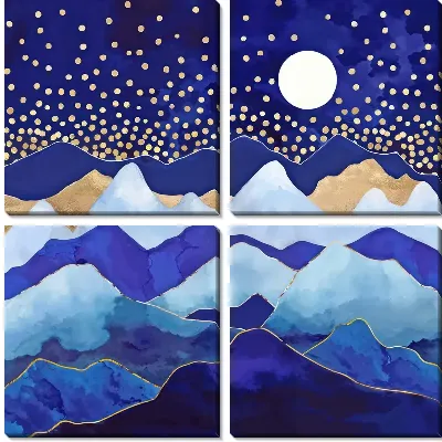 Модульная картина Золото гор №8