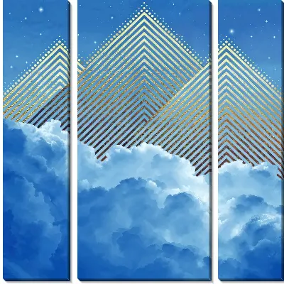 Модульная картина Золото гор №9