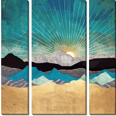 Модульная картина Золото гор №12