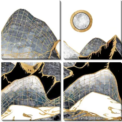 Модульная картина Золото гор №18