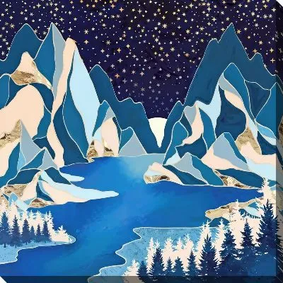 Картина маслом Золото гор №22