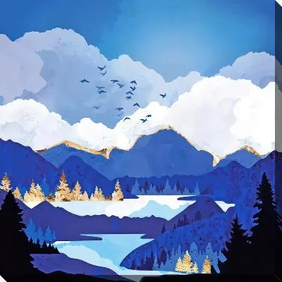 Картина маслом Золото гор №25