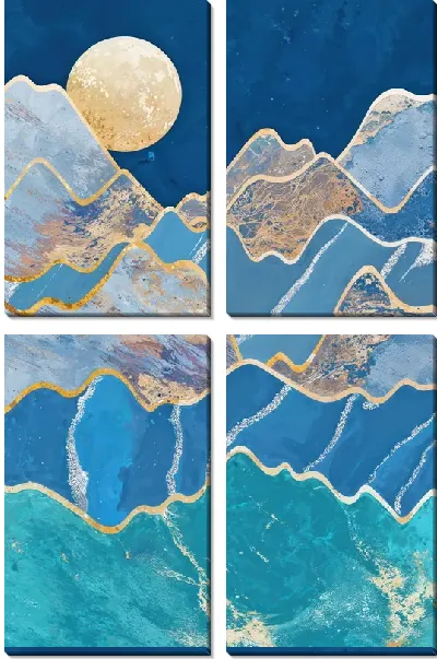 Модульная картина Золото гор №29