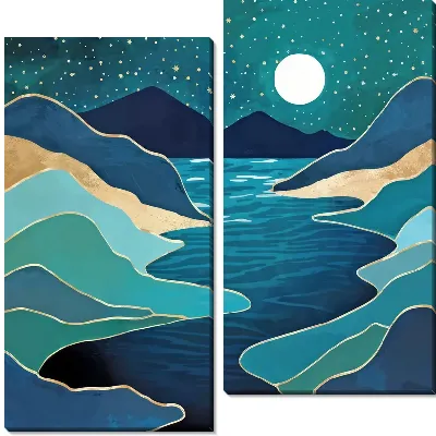 Модульная картина Золото гор №31