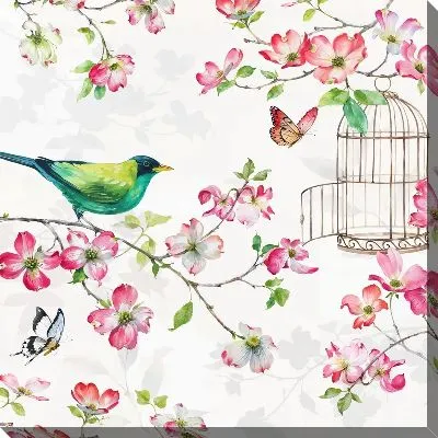 Картина маслом Кизил цветки №6