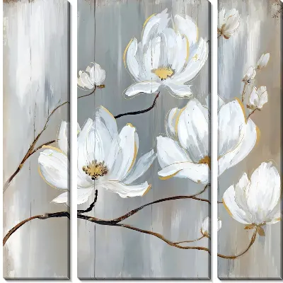 Модульная картина Кизил цветки №11