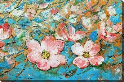Картина маслом Кизил цветки №12