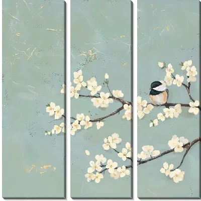 Модульная картина Кизил цветки №14