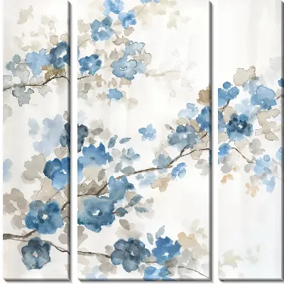 Модульная картина Кизил цветки №15