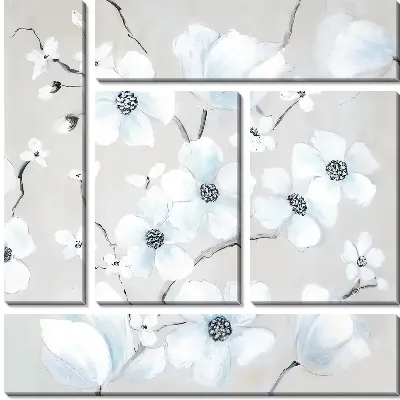 Модульная картина Кизил цветки №16